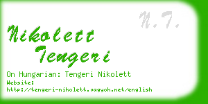 nikolett tengeri business card